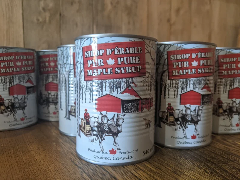 Sirop erable pur conserve quebec